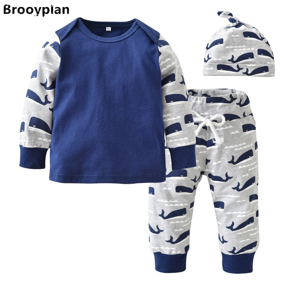 New 2018 Autumn Baby Boys Girls Clothing Set Cartoon